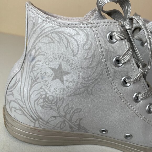 Converse CTAS Hi Top Laser Tech Tuff 155183C Silver Mens Size 10 - Picture 10 of 16